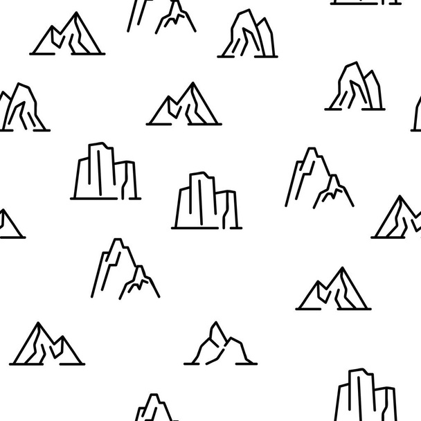 Ridge forma diferente vetor padrão sem costura linha fina ilustração - Vetor, Imagem