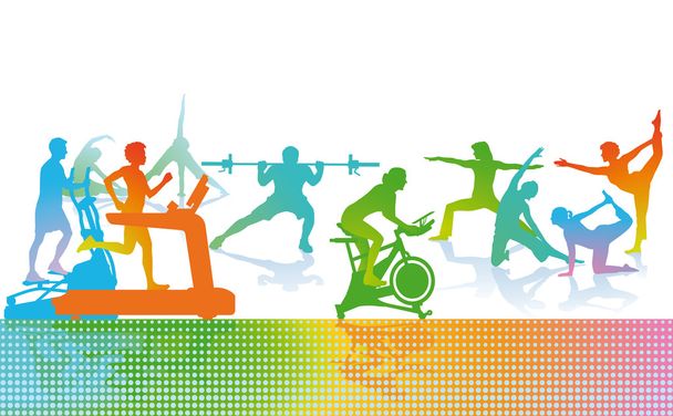 fitness y deportes - Vector, Imagen