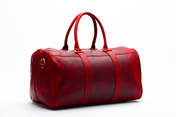 sporttáska utazási táska bőr tartó táska divat modern hordozható fogantyú - Fotó, kép