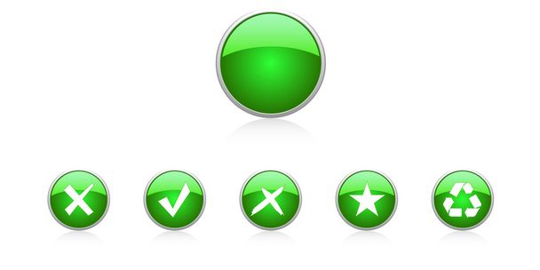 Set green buttons - Διάνυσμα, εικόνα