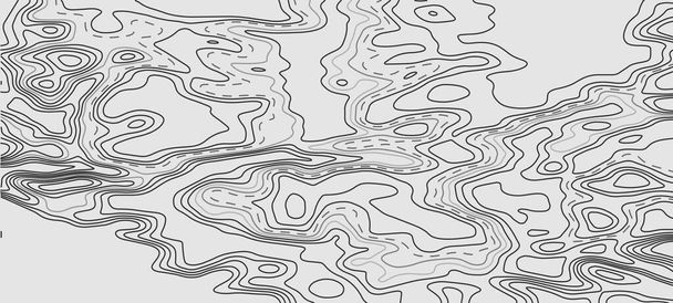 Carte topographique. Lignes noires sur fond blanc. Contour fond abstrait. Illustration vectorielle. - Vecteur, image