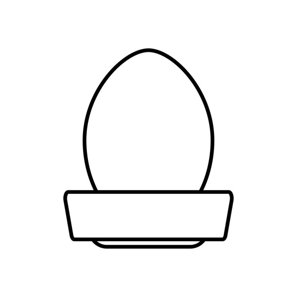 Ei auf Standsymbol, Linienstil - Vektor, Bild