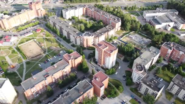 Sosnovy Bor, Leningrad Region, Russia. Aerial video - Séquence, vidéo