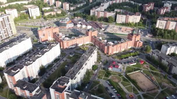 Sosnovy Bor, Leningrad Region, Russia. Aerial video - Imágenes, Vídeo