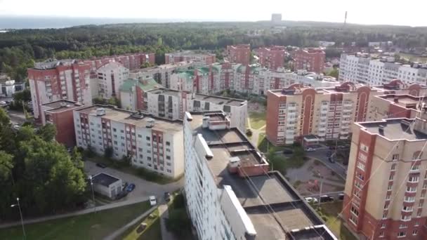 Sosnovy Bor, Leningrad Region, Russia. Aerial video - Materiał filmowy, wideo