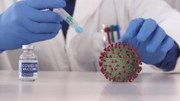 Corona Virus Injected with Vaccine Cure - Metraje, vídeo