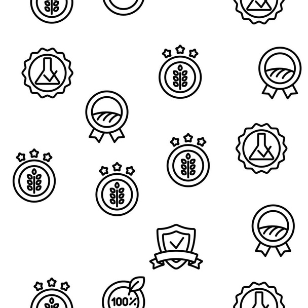 Gmp Certified Mark Vector Seamless Pattern Thin Line Illustration - Vector, afbeelding