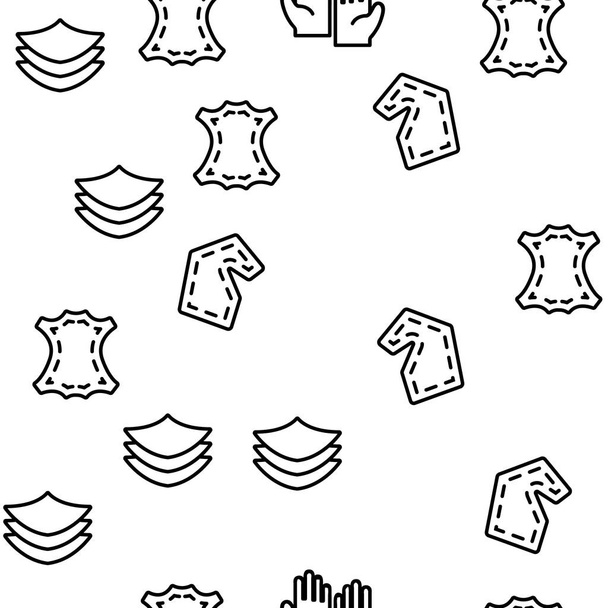Materiale del panno di cuoio vettoriale senza cuciture modello sottile linea illustrazione - Vettoriali, immagini