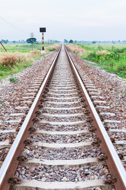 Rail road heading into infinity - Photo, Image