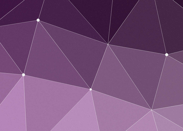 Donker paarse kleur laag-polygonale ruimte achtergrond, generatieve kunst illustratie - Vector, afbeelding