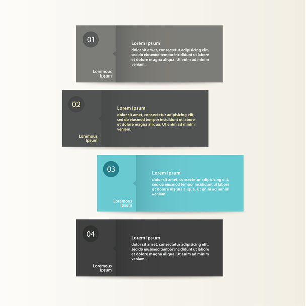 Vector - four solid cards with space for your content. Four step - Vektori, kuva
