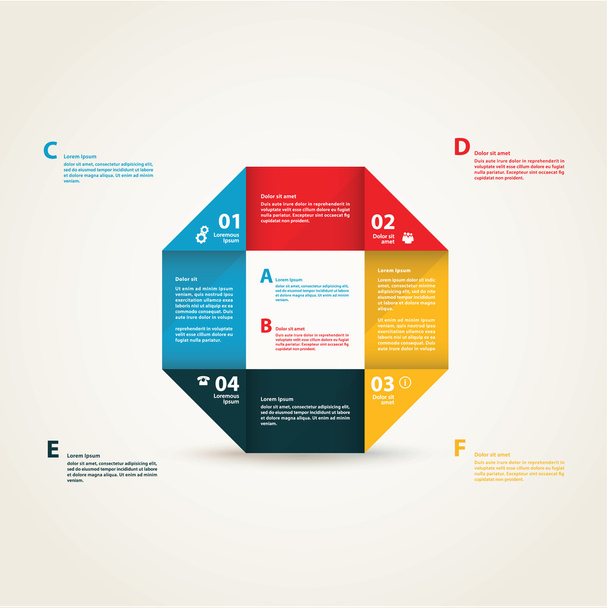 Vector colorful abstract shape. Infographic template with place - Vektor, obrázek