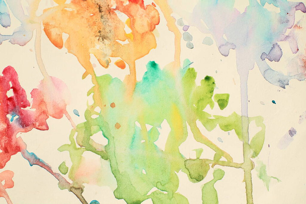 colorido brillante abstracto acuarela salpicaduras pintado fondo
 - Foto, Imagen