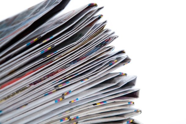 stack of newspapers close-up - Foto, imagen
