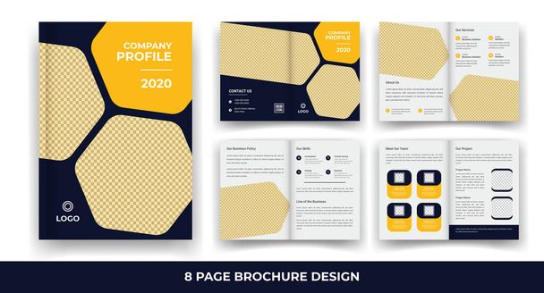 Creatief & Corporate 8 pagina 's Tweevoudige Business Brochure Template - Vector, afbeelding
