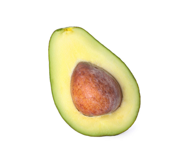 Half of ripe avocado isolated on white - Photo, image