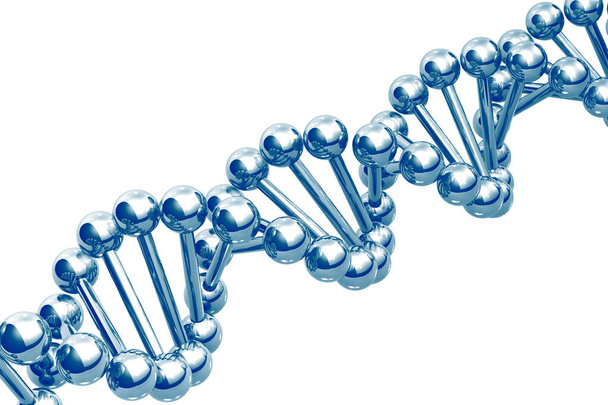 Δομή DNA σε λευκό φόντο.3d καθιστούν - Φωτογραφία, εικόνα