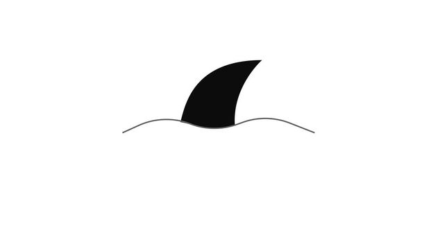 Shark fin icon isolated on white background. - Photo, Image