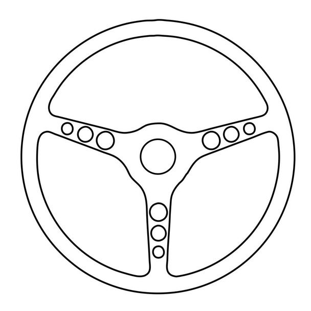 Алюмінієве рульове управління спортивного типу білого фону
 - Вектор, зображення