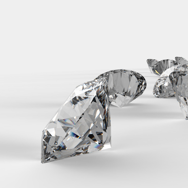 Діаманти 3d в композиції як концепція
 - Фото, зображення