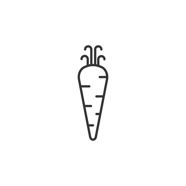 ニンジンのアイコン。野菜のシンボルは、ウェブサイトのデザイン、モバイルアプリ、 uiのための現代的、シンプルでベクトル、アイコン。ベクターイラスト - ベクター画像
