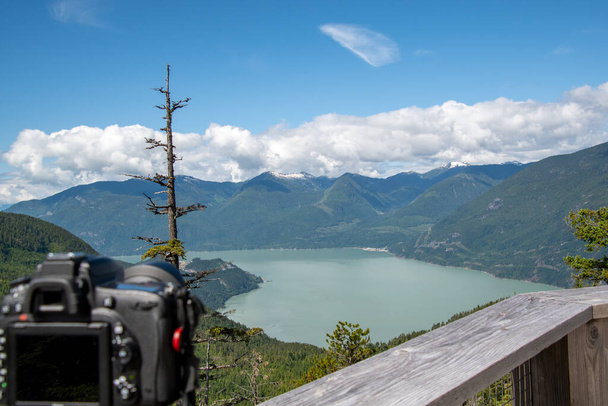 A picture of the inlet close to Squamish from the sea to sky gondola.    Squamish BC Canada  - Photo, Image