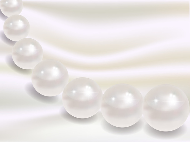 真珠の宝石類の背景 - ベクター画像