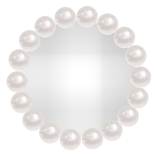 Pearl jewelry frame - Vector, Image