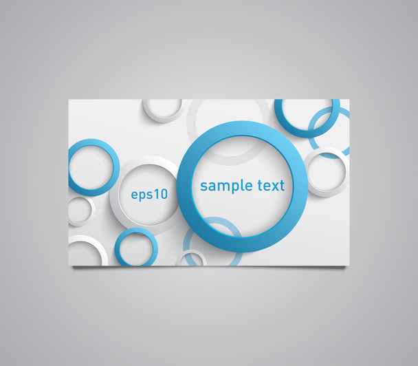 Paper banner with a set of plastic rings - Vector, Image