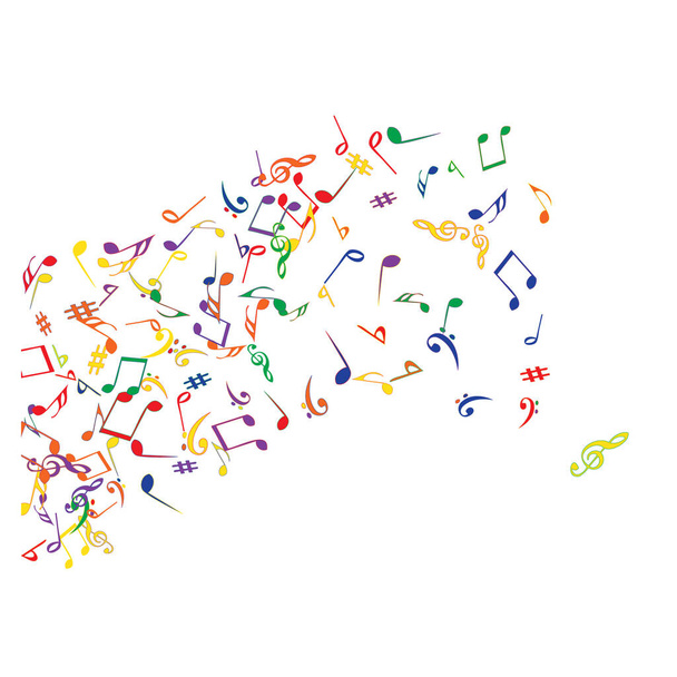 Musical Signs. Modern Background with Notes. Vector Element for Musical Poster - Vector, imagen