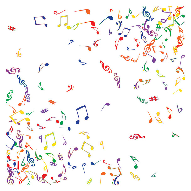 Musical Signs. Modern Background with Notes. Vector Element for Musical Poster - Vector, Image