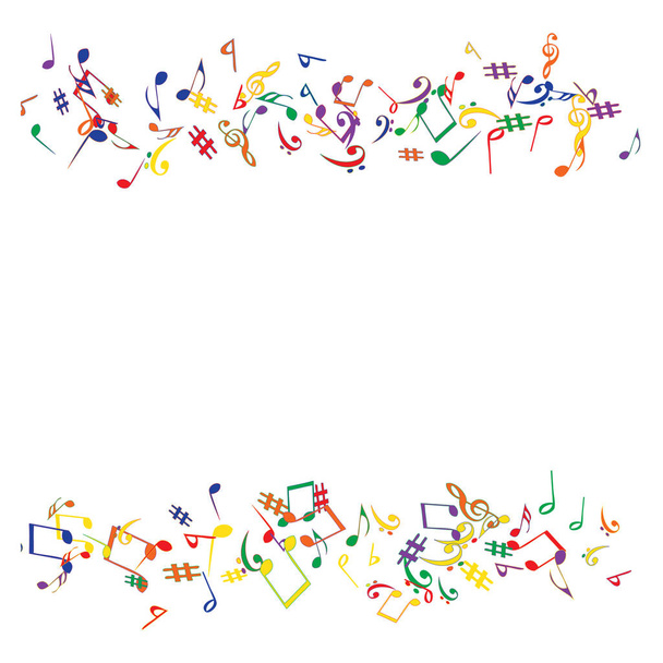 Μουσικά Σύμβολα. Σύγχρονο φόντο με σημειώσεις. Διανυσματικό στοιχείο για μουσική αφίσα - Διάνυσμα, εικόνα