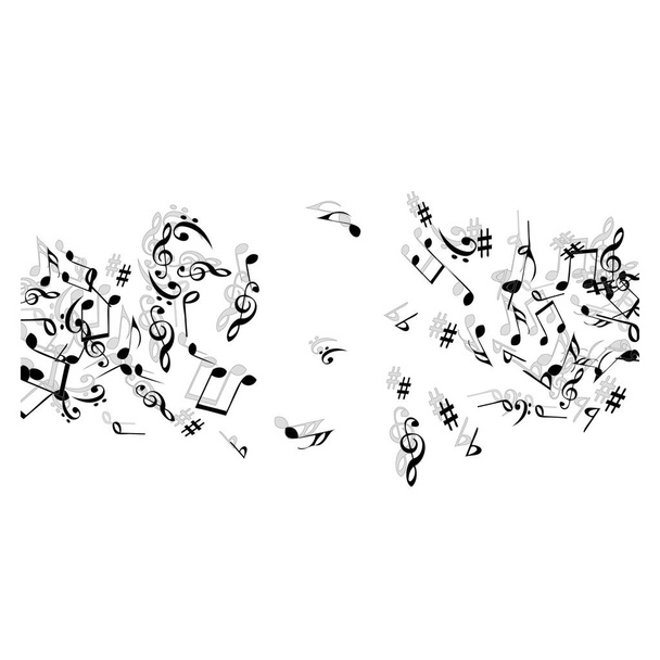 Musical Signs. Modern Background with Notes. Vector Element for Musical Poster - ベクター画像