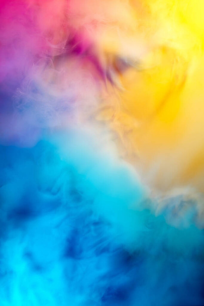 Abstract colorful, multicolored smoke spreading, bright background for advertising or design, wallpaper for gadget - Fotografie, Obrázek