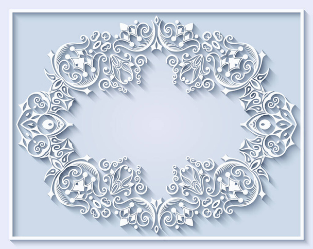 Abstract vector ornamental nature vintage frame. - Vector, Image