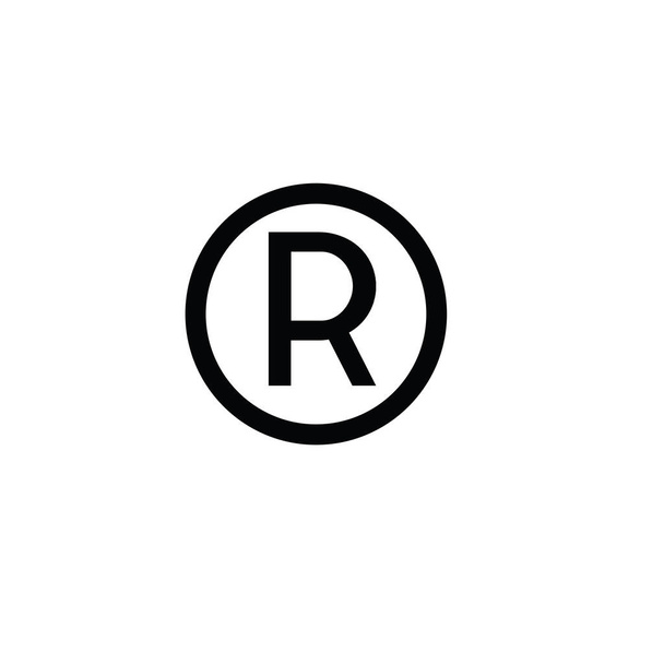 Illustration Vektorgrafik des R-Etikettensymbols. Fit für Informationswiedergabe usw.. - Vektor, Bild