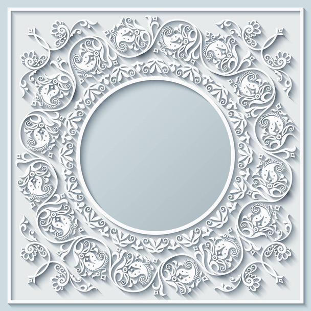 Abstract vector ornamental nature color vintage frame. - Vector, afbeelding