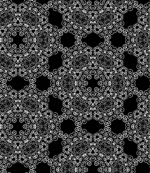 Μαύρο και άσπρο κορδόνι επαναλαμβανόμενο μοτίβο - Φωτογραφία, εικόνα
