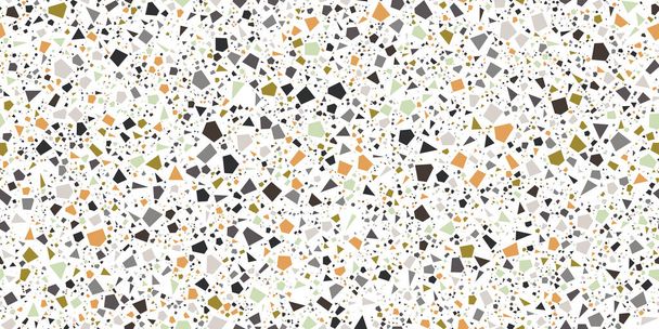 Απρόσκοπτη επανάληψη διανυσματικού μοτίβου Swatch. Speckled σπογγώδεις κόκκους στοιχεία διαφορετικού μεγέθους και χρώματος σε απλό φόντο. - Διάνυσμα, εικόνα