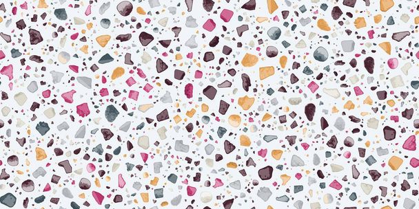 Seamless repeat vector pattern swatch.  Speckled spotty color elements  on plain background. - Vector, Image