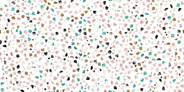 Seamless repeat vector pattern swatch.  Speckled spotty color elements  on plain background. - Vector, Image