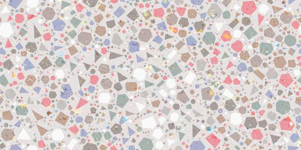 Seamless repeat vector pattern swatch.  Speckled spotty grains elements of different size and color on plain background. - Vector, Image