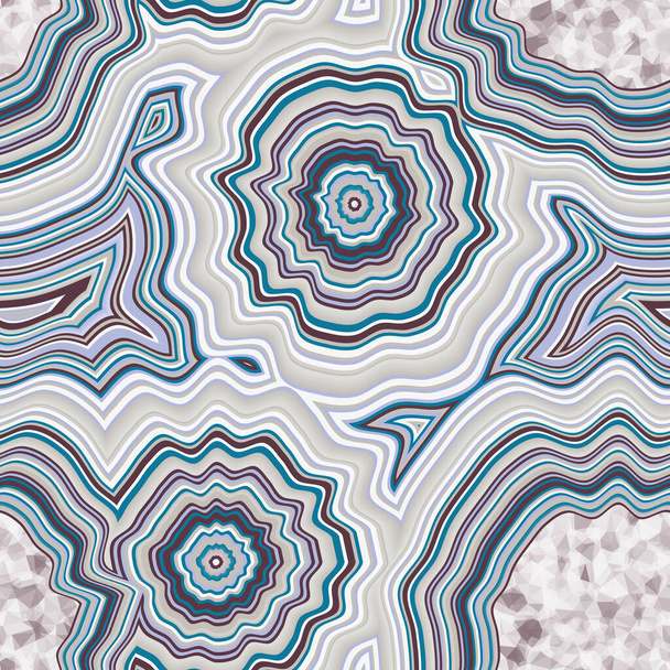 Разноцветный голографический переливной бесконечный агат Geode Seamless Repeat Vector Pattern Swatch. Группы и кристаллические центры. Абстрактный, природный, контурный, сырой, земляной, каменный, скальный. Поколение искусства. - Вектор,изображение