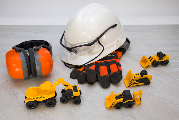 Dress up props for children playing construction worker. - Photo, Image