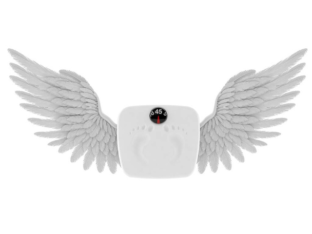 Bilancia di peso con ali d'angelo - Foto, immagini