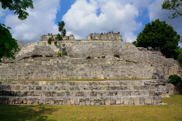 Kohunlichin arkeologinen alue esikolumbialaisessa mayasivilisaatiossa Meksikossa - Valokuva, kuva