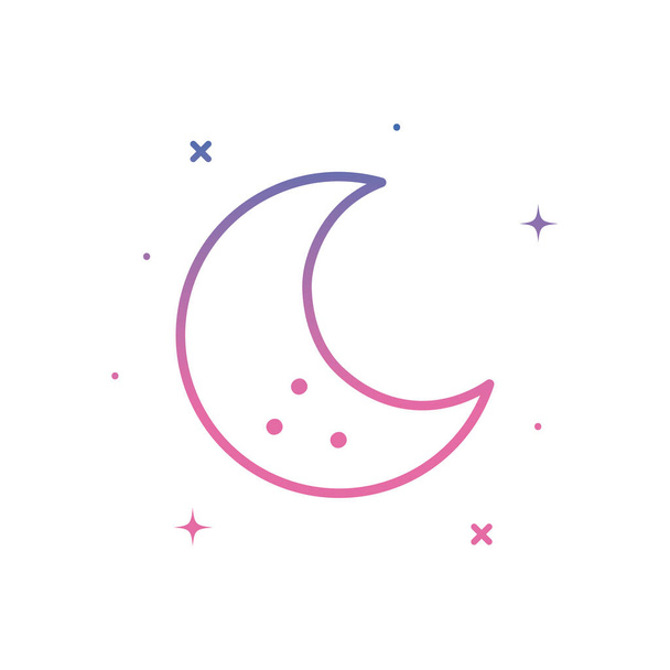 diseño de vectores de icono de estilo gradiente lunar - Vector, Imagen