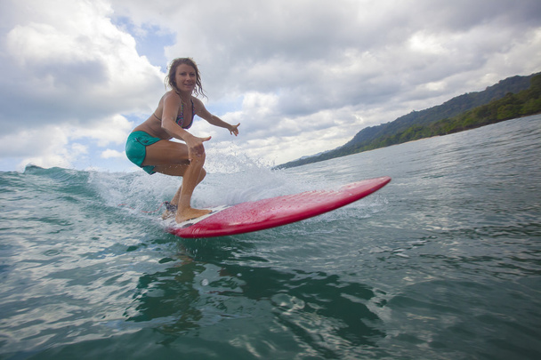 Female surfer - Фото, изображение