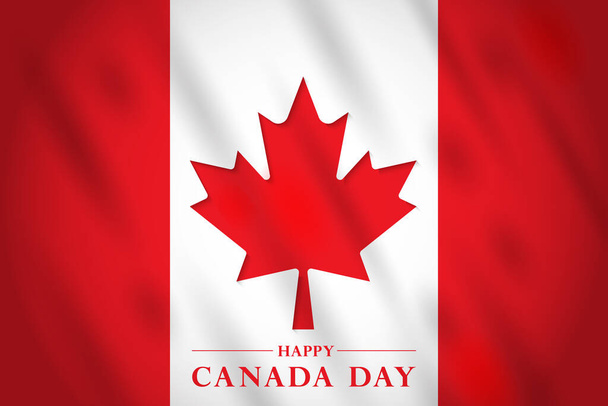 Vektör illüstrasyonu: Kanada gündüz vektör şablonu tasarımını kutla - Fotoğraf, Görsel