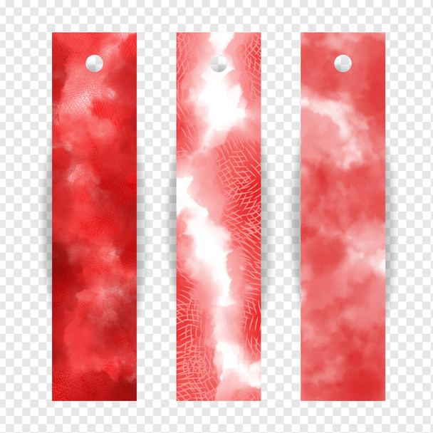 Bookmark design with colorful abstract watercolor paint. - Photo, Image
